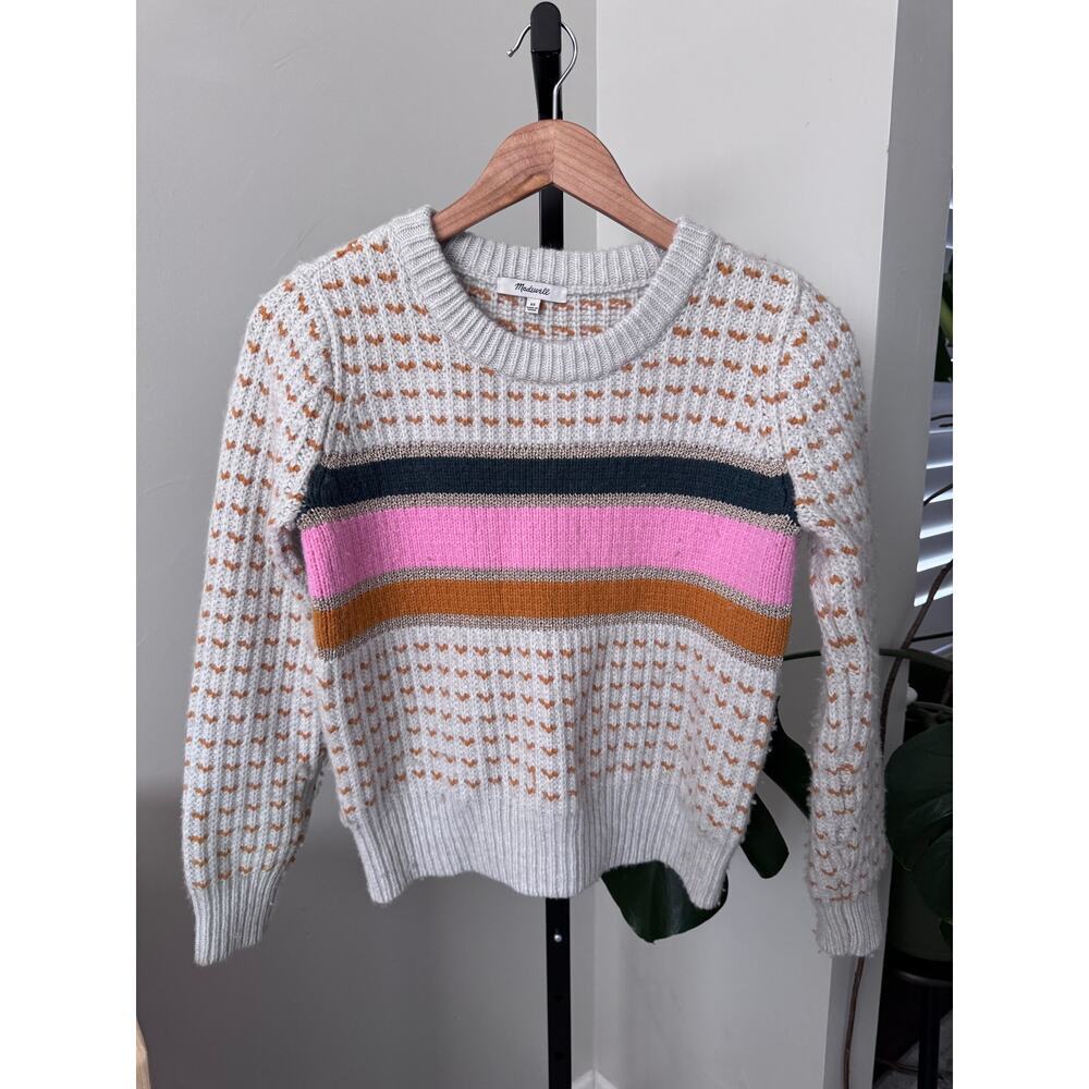 Madewell Striped Barfield Knitted Chunky Sweater Comfort - Picture 2 of 5